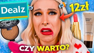 ♦ CAŁY MAKIJAŻ ZA 12 zł KOSMETYKAMI DEALZ 😱 test tanich kosmetyków ♦ Agnieszka Grzelak Beauty [upl. by Radnaxela971]