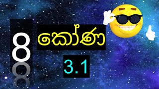 grade 8 maths 31 අභ්‍යාසය 03 කෝණ nuwana [upl. by Anirac]