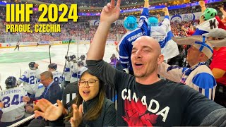 Canadian NHL fan first ever Ice Hockey World Championship 2024 IIHF Czechia 🇨🇿 Finland vs Canada [upl. by Oilejor10]