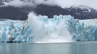 Glacier Calving at Dawes Glacier Endicott Arm Alaska [upl. by Hebrew]