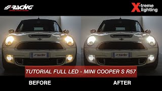 ITA Mini Cooper S R57 Xenon e Led Conversion  Simoni Racing [upl. by Tav222]