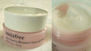 innisfree Jeju Cherry Blossom ToneUp Cream  demo [upl. by Adnovaj]