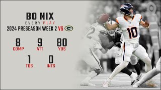 Bo Nix Preseason Week 2 Replay Every Pass and Run vs Green Bay Packers [upl. by Deidre]