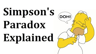 Simpsons Paradox Explained [upl. by Odnumde]