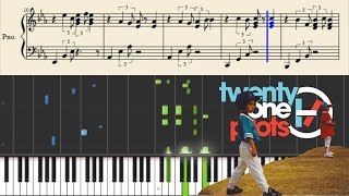 twenty one pilots Glowing Eyes  Piano Tutorial  Sheets [upl. by Yetak]