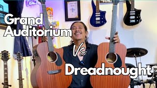 DREADNOUGHT VS GRAND AUDITORIUM  JS Guitars 50 Series   Filosofi gitar [upl. by Leonid91]