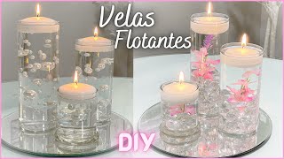 Como hacer Velas Flotantes para decorar tu casa fiesta o evento  Manualidades Fáciles  DIY [upl. by Dafodil]