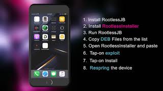 Tweak installer for Rootless jailbreak  iOS 12 to iOS 1212 [upl. by Eilzel868]