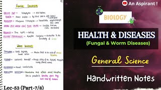 Fungal amp Worm DiseasesHealth amp DiseasesUnit11Part7  Biology  General Science  Lec53 [upl. by Clance]