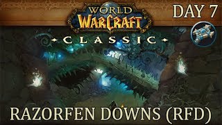 Mount  Razorfen Downs Dungeon Run  WoW Classic Gameplay  Priest Day 7 Leveling [upl. by Llednav990]