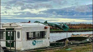 News last week around the Norfolk Broads with footage of boats at Ludham Bridge news boat [upl. by Yecram]