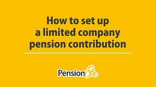 How to set up a limited company pension contribution [upl. by Ardnat]