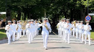 The Royal Swedish Navy Band  Eksjö Tattoo Parade  Marinens Musikkår [upl. by Jak466]