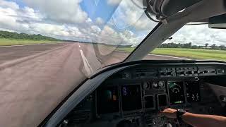 Bombardier Learjet 40XR  Landing at Macapá SBMQ [upl. by Terrell196]