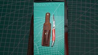 Handmade sheath for my Hammer brand 19451955 fisher knife [upl. by Belshin]