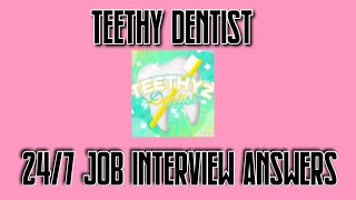 Teethyz Dentist Quiz Answers  Roblox 2021 [upl. by Ferdinana233]