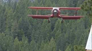 Beech Staggerwing Landing [upl. by Otrevire333]