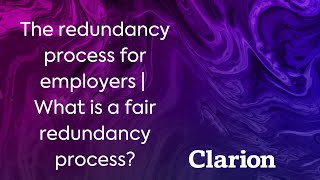 The redundancy process for employers  What is a fair redundancy process [upl. by Iinden948]