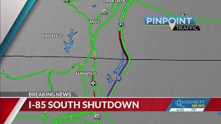 Crash shuts down I85 South near Kannapolis NCDOT [upl. by Gaultiero]