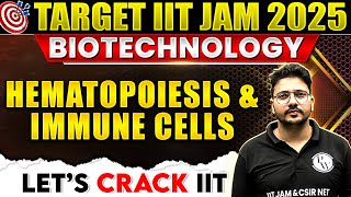 IIT JAM 2025 Hematopoiesis and Immune cells  Immunology  IIT JAM Biotechnology 2025  PW [upl. by Miran]