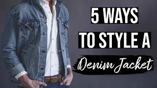 Denim Jackets For Men 5 Jean Jacket Outfit Ideas [upl. by Brook]