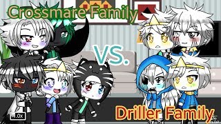 Crossmare Family Vs Driller Family A Gacha Life Undertale Skit [upl. by Otrevire332]