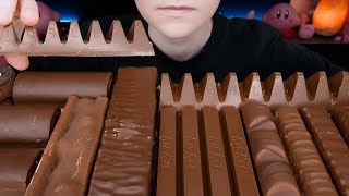 ASMR Chocolate Cake Ice Cream Sandwich Toblerone Reeses Watchamacallit Cookie Kinder Bueno 먹방 [upl. by Rachelle]