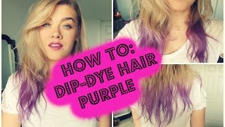 HOW TO DIPDYE HAIR PURPLE  MELISSA MIXES [upl. by Barris]