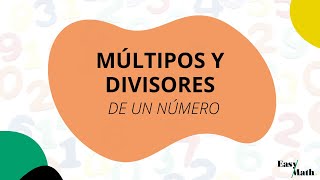 Múltiplos y divisores de un número [upl. by Blaise]