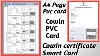 1 Click Cowin Certificate PVC Download cowin certificate action file Cowin Certificate Smart Card [upl. by Nitsuj]