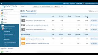 11  Listing HOS Availability in MyGeotab  Hours of Service Geotab Tutorial for Admins [upl. by Aleusnoc]