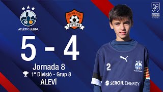 J8 Aleví Atlètic Lleida 5  4 Escola F Pinyana CE [upl. by Gnal]