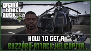 GTA V  Wie stehle ich einen Buzzard Kampfhelikopter Tutorial [upl. by Annaert]