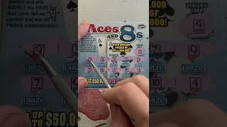 Aces and 8s winning Florida lottery scratch off ticket prize scratchers scratchofftickets fun [upl. by Rusert]