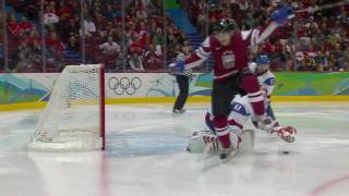 Latvia 06 Slovakia  Mens Ice Hockey  Vancouver 2010 Winter Olympics [upl. by Rasmussen]