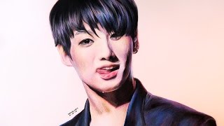 Speed Drawing  BTS 방탄소년단 Jungkook 정국  Polychromos Faber Castell [upl. by Annerb100]