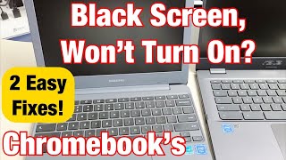 Chromebooks Black Screen Wont Turn On 2 Easy Fixes [upl. by Ilahtan66]