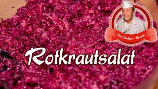 Rotkrautsalat selber machen  Rotkohlsalat mit Apfel und Zwiebel nach Opa Jochens Rezept [upl. by Ahgem]