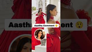 Aastha Shah comment on Nancy Tyagis New red gown [upl. by Halyhs586]