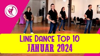 Line Dance Top 10 Videos  Januar 2024 [upl. by Ycram]