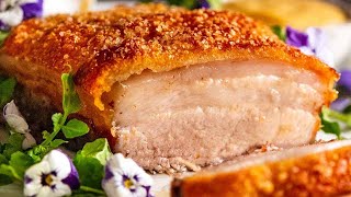 Slow Roasted Pork Belly  Crispy Crackling ultra tender flesh [upl. by Gifferd]