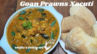 Xacuti RecipeGoan Prawns XacutiGoan FoodPrawns RecipeMelitasDelicacies [upl. by Niamart]