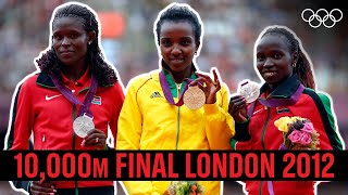 🥇Dibaba 🥈Jepkosgei Kipyego 🥉Jepkemoi Cheruiyot  Womens 10000m Final in London [upl. by Annahahs251]