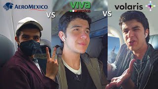 ¿Cuál es la MEJOR aerolínea 🇲🇽  AEROMÉXICO vs VOLARIS vs VIVAAEROBUS Review de Aerolíneas [upl. by Malanie]