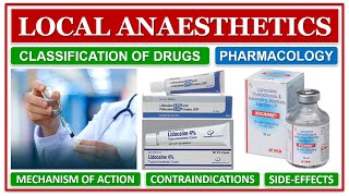 LOCAL ANAESTHETICS  BASIC USE OF MEDICINE  CLASSIFICATION  MECHANISM OF ACTION  SIDE EFFECTS [upl. by Nutsud]