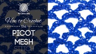 How to Crochet the Picot Mesh Stitch [upl. by Enitsugua]