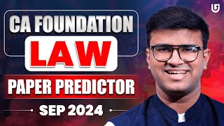 CA Foundation law Paper sept 24 Predictor  Indresh Gandhi [upl. by Roer]