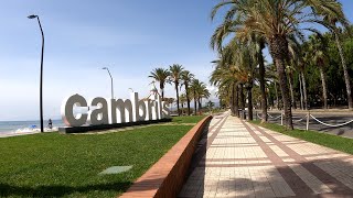 45 minute Indoor Cycling Fat Burning Workout Cambrils Beach Spain Strava 4K Video [upl. by Heady]