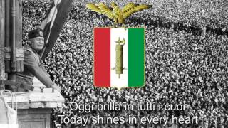 National Anthem of Italian Social Republic 19431945  Giovinezza Techno Balilla Version [upl. by Enidlarej]