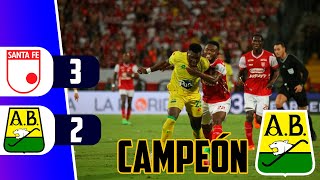 SANTA FE VENCE 3  2 A BUCARAMANGA  BUCARAMANGA CAMPEON 2024I  REY DEPORTIVO [upl. by Inalaehak610]